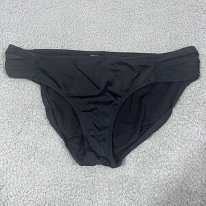 ATHLETA Mid Rise Back Coverage Black Bikini Bottom Large